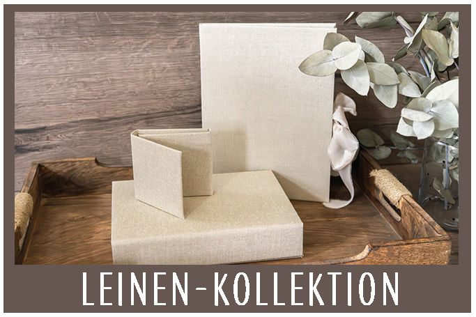 Leinen Kollektion Mappen Schachtel Tripel